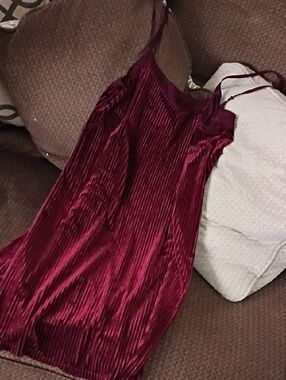 Mudd Burgundy Velvet Slip Dress